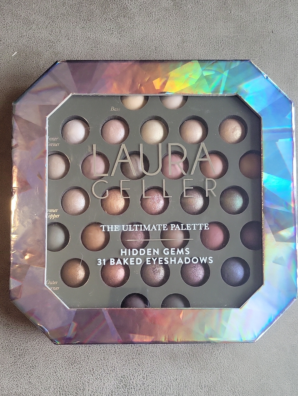 Laura Geller Hidden Gems 31-Shade Eyeshadow Palette — Neutral, Pink & Mauve Hues